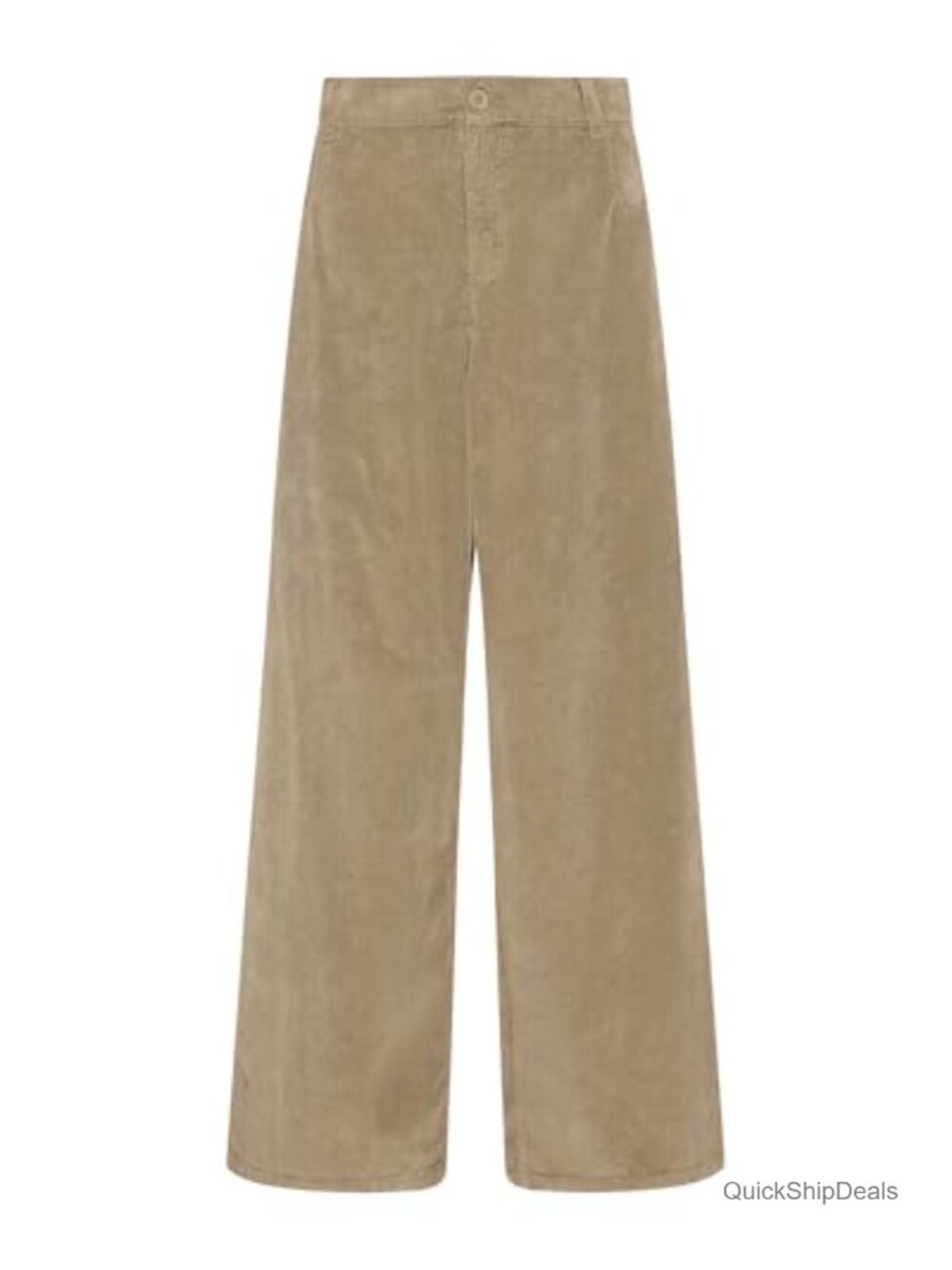 Corduroy Pants for Women High Waisted Wide Leg Elastic Waist Casual Work